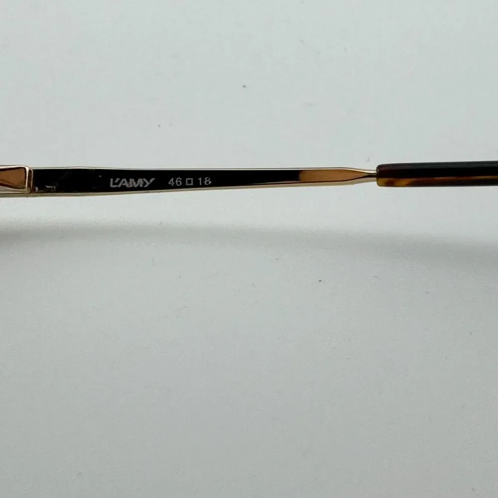 L'amy Paris Eyeglasses Frame Kids 204 gold Round‎ 46-18-130 Brown H13083